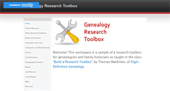 Desktop Screenshot of genealogytoolbox.weebly.com