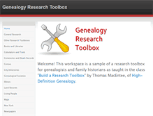 Tablet Screenshot of genealogytoolbox.weebly.com
