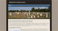 Desktop Screenshot of holdenvillecemetery.weebly.com