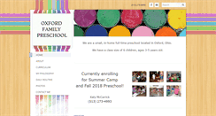 Desktop Screenshot of oxfordfamilypreschool.weebly.com