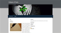 Desktop Screenshot of critiquesofpoetry.weebly.com