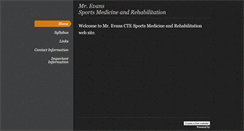 Desktop Screenshot of mrevanssportsmedicine.weebly.com