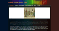 Desktop Screenshot of 1400sfashionhistory.weebly.com
