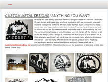 Tablet Screenshot of custommetaldesigns.weebly.com