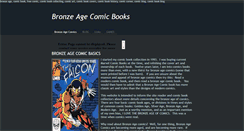 Desktop Screenshot of bronzeagecomics.weebly.com