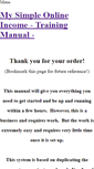 Mobile Screenshot of mysimpleonlineincometrngmanual.weebly.com