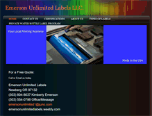 Tablet Screenshot of emersonunlimitedlabels.weebly.com