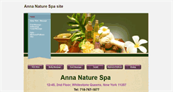 Desktop Screenshot of annanaturespa.weebly.com