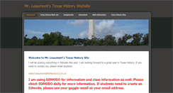 Desktop Screenshot of leaumonttexashistory.weebly.com