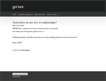 Tablet Screenshot of goslashsex.weebly.com