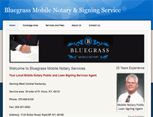Tablet Screenshot of bluegrassnotary.weebly.com
