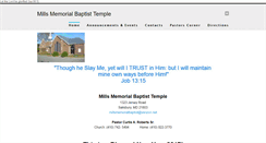 Desktop Screenshot of millsbaptistchurch.weebly.com