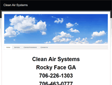 Tablet Screenshot of cleanairsystems.weebly.com