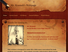 Tablet Screenshot of mrkramek.weebly.com