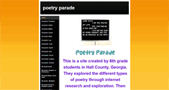 Desktop Screenshot of poetryparade.weebly.com
