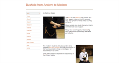 Desktop Screenshot of modernbushido.weebly.com