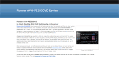 Desktop Screenshot of pioneeravh-p3200dvdreview.weebly.com