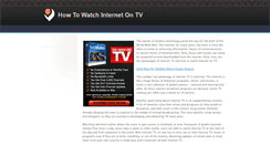 Desktop Screenshot of howtowatchinternetontv.weebly.com