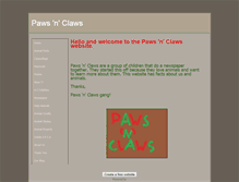 Tablet Screenshot of pawsnclawsanimals.weebly.com