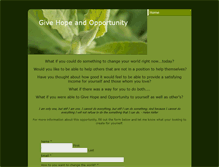 Tablet Screenshot of givehopeandopportunity.weebly.com