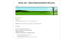 Desktop Screenshot of anitajobsalesrepresume.weebly.com