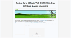 Desktop Screenshot of double-carte-sim-apple-iphone-3g.weebly.com