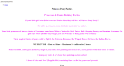 Desktop Screenshot of princessponyparties.weebly.com