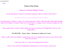 Tablet Screenshot of princessponyparties.weebly.com