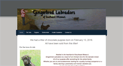 Desktop Screenshot of gingerbredlabradors.weebly.com