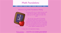 Desktop Screenshot of mathfoundations.weebly.com