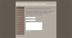Desktop Screenshot of chocolatelabpuppies.weebly.com