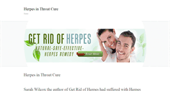 Desktop Screenshot of herpesinthroatcure.weebly.com