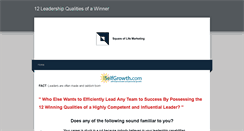 Desktop Screenshot of 12winningleadershipqualities.weebly.com