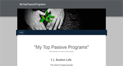 Desktop Screenshot of mytoppassiveprograms.weebly.com