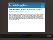 Tablet Screenshot of one-handedponytaildevice.weebly.com