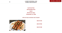 Desktop Screenshot of caprispizza.weebly.com