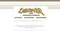 Desktop Screenshot of discoverconference2010.weebly.com