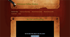 Desktop Screenshot of pattersononlinescience.weebly.com