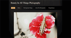 Desktop Screenshot of beautyinallthingsphotography.weebly.com