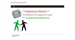 Desktop Screenshot of miamicomputertech411.weebly.com