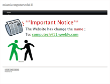 Tablet Screenshot of miamicomputertech411.weebly.com