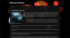 Desktop Screenshot of meaning-of-dreams.weebly.com