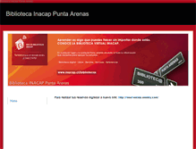 Tablet Screenshot of bibliotecainacap.weebly.com