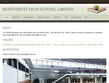 Tablet Screenshot of northwesthighlibrary.weebly.com