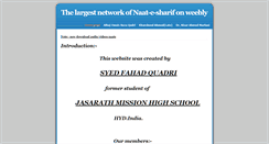 Desktop Screenshot of naat-e-sharif.weebly.com