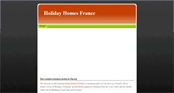 Desktop Screenshot of holidayhomesfrance.weebly.com