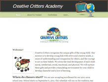 Tablet Screenshot of creativecritters.weebly.com