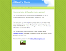 Tablet Screenshot of 40daysforchoice.weebly.com