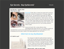 Tablet Screenshot of eyesecrets.weebly.com