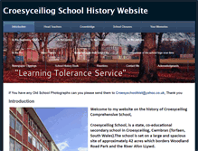 Tablet Screenshot of croesyceiliogschoolhistory.weebly.com